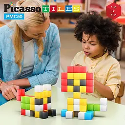 Конструктор магнітний BUILDING CUBES PMC50/23645 PICASSO TILES 50 деталей у коробці - мініатюра 8