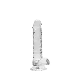 Фалоімітатор RealRock Realistic With Balls 7", 19 см (прозорий)