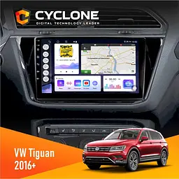 Штатна магнітола Volkswagen Tiguan 2016+ Cyclone C10-011 4x64, DSP Cyclone (НФ-00005345)
