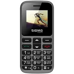 Мобільний телефон Sigma mobile Comfort 50 HIT2020 Grey "бабусефон", Dual Sim, дисплей 1.77" кольоровий (128x160), моноблок