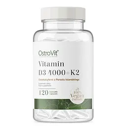 Вітаміни та мінерали OstroVit Vege Vitamin D3 4000 +K2, 120 вегакапсул