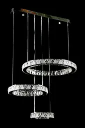 Світлодіодна люстра Splendid Ray L51007/50+35+20L/3 LED з кришталем, хром, 100 Вт, з пультом і димером - мініатюра 2
