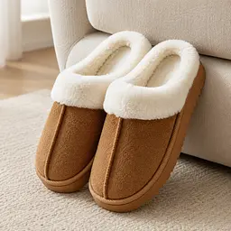 Унісекс теплі домашні капці на хутрі 42 –43 м’які закриті тапочки для дому KT9001524