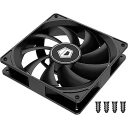 Вентилятор ID-Cooling FL-12025K, 120 x 120 x 25мм, 3-pin, черний (FL-12025K) - мініатюра 2