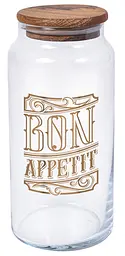 Банка Bon Appetit з дерев'яною кришкою 1.4 л HEREVIN kuh0017022
