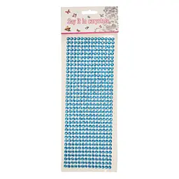 Наклейки декоративні Bambi XY-004(LIght-Blue) на планшеті 504 шт