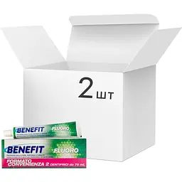 Зубна паста Benefit Fluoro 75 мл х 2 шт. (BTPF75) - мініатюра 3