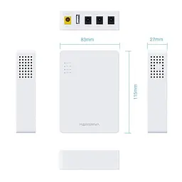 Джерело безперебійного живлення для роутера Marsriva 10 000 mAh (KP3EC_MARSRIVA) - мініатюра 5