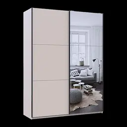 Шафа купе Doros G-Caiser Кашемір/Кашемір 1 ДСП/1 дзеркало 3 частини 180х60х240 (42005321) - мініатюра 5