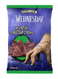Чіпси Halloween Wednesday Purple Tortilla Chips 200г