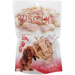 Ласощі для собак DoggyMan Biscuit Strawberry бісквіт полуниця фруктове печиво 0.22кг