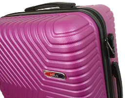 Середня валіза з АБС пластику 70L Polo темно-рожева GD sum0028678 - мініатюра 7