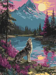 Картина за номерами Одинокий вовк Ideyka 30x40 см КНО6820