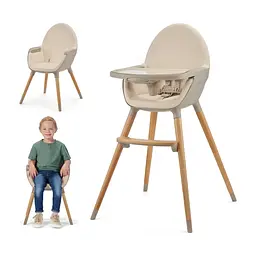 Стілець для годування Kinderkraft 2 в 1 Fini 2 Beige (5902533924493) - мініатюра 3