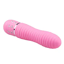 Вібратор ребристий Love Diamond Vibrator рожевий, 11.4 см - мініатюра 2