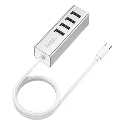 Мультіадаптер хаб Hoco HB1 4в1 USB to 4 USB 2.0 (F) 0.8m
