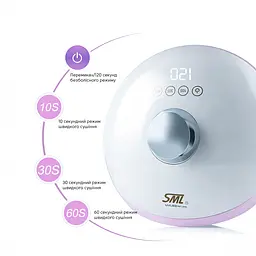 Лампа для манікюру SML S1 180 Вт 60led Рожево-білий - мініатюра 5