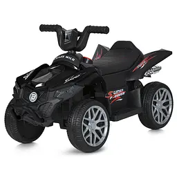 Квадроцикл дитячий 12V 2 мотора 25W MP3 USB EVA шкіра чорний (M 6181EL-2)