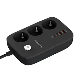 Мережевий фільтр GaN3 Pro, 3 розетки, 2 м, Black ColorWay teh0028200 - мініатюра 6