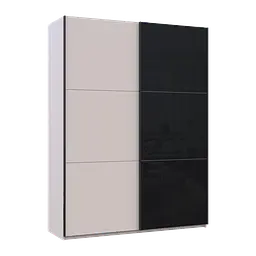 Шафа-купе Doros G-Caiser Кашемір/Чорний 1 ДСП/1 скло 3 частини 180х60х240 (42005323) - мініатюра 5