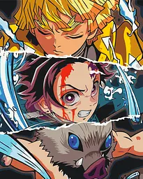 Картина за номерами Клинок розсікаючий демонів Demon Slayer 40х50 см PN DS
