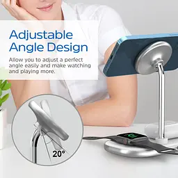 Зарядний пристрій 15W 3-in-1 Magnetic Wireless Fast Charger білий Energizer - мініатюра 8