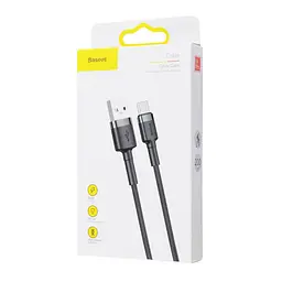 Кабель Baseus USB2.0AM-Type-C M, 2 м,(20V/3A), (60W) Сірий-Чорний,CATKLF-CG1 (CATKLF-CG1) - мініатюра 2