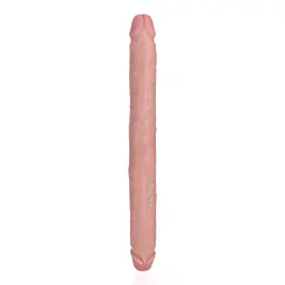 Двосторонній фалоімітатор RealRock Double Dong 14", 35.6 см (тілесний) - мініатюра 2