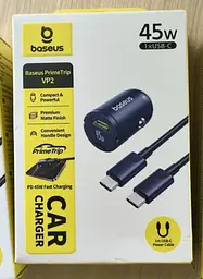 Автомобільний набір зарядний - адаптер + кабель C-C - Baseus PrimeTrip VP2 Car Charger 45W (C0206800) - мініатюра 5