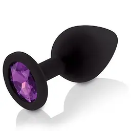 Набір анальних пробок із кристалом Rianne S: Booty Plug Set Black діаметр 2.7 см 3.5 см 4.1 см - мініатюра 5