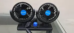 Подвійний портативний міні вентилятор Portable Fan F30 USB 8-15Вт 360° Чорний - мініатюра 6