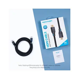 Кабель мультимедійний HDMI M to HDMI M 1.5m 8K60Hz cotton braided black Vention (AAUBG) - мініатюра 7