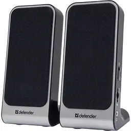 Акустична система 2.0 Defender SPK-225 2Вт, чорно-срібляста, пластик, USB (65220)