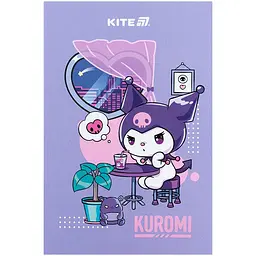 Блокнот А5 64арк. б/лін. м`яка обкл. Kuromi термобіндер №HK25-193/Kite/ - мініатюра 1
