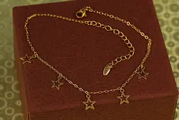 Браслет Xuping Jewelry на ногу якірний із зірками 26 см золотистий