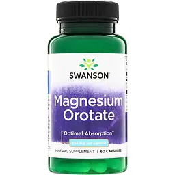 Оротат магнію Swanson Magnesium Orotate 654 mg, 60 капсул