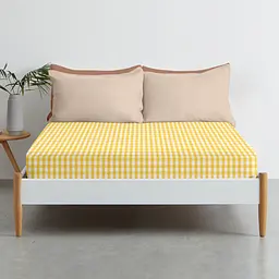 Простирадло на резинці в дитяче ліжечко Cosas Yellow Check 60х120х12 см (YellowCheck_120) - мініатюра 2