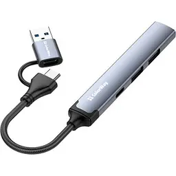 Концентратор ColorWay USB-A/USB-C 4-in-1 USB2.0х2/USB3.0/USB-C2.0 (CW-HUB06) - мініатюра 3