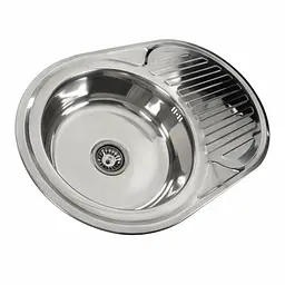Кухонна мийка з нержавіючої сталі Platinum 7750 поліровка (0,6/170 мм), R, Polish - мініатюра 3