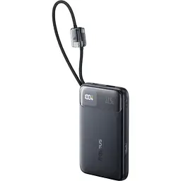 Зовнішній акумулятор Baseus EnerFill FC11 Digital Display Power Bank with Dual Built-in Cables 10000mAh 22.5W Cosmic Black (E0027R04)