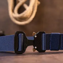 Текстильний ремінь 20548 Vintage синій 115 см - мініатюра 4