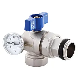 Кран з американкою "антипротечка" з термометром Koer KR.1033-Gi - 1'' KR2894