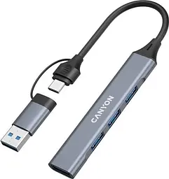 USB-C хаб Canyon DS-02 4in1 Dark Gray (CNS-TDS02G) UA