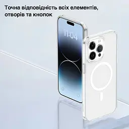 Чохол Vokamo для iPhone 15 Pro захисний з магнітним кільцем прозорий - мініатюра 7