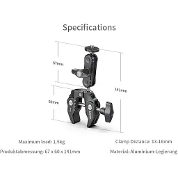 Кріплення для екшн-камери Ulanzi R094 Multi-Functional Super Clamp (2638) [86262] - мініатюра 7