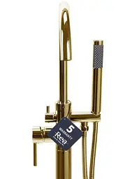 Змішувач для ванни Rea Mono gold підлоговий REA-B1130, Золотий - мініатюра 2