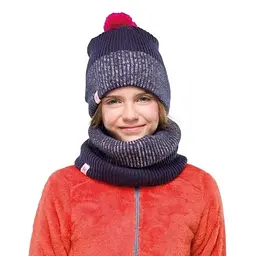 Дитяча шапка Buff Junior Knitted & Polar Hat Audny Синій-Рожевий - мініатюра 2