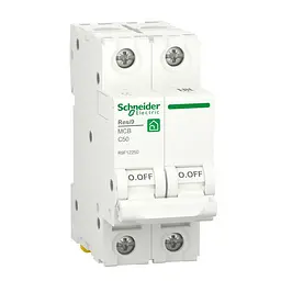 Автоматичний вимикач Schneider 6кА C 2p 50А Resi9 ( R9F12250 )