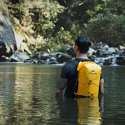 Рюкзак водонепроникний Naturehike NH21FSB04, 20л, жовтий - мініатюра 4