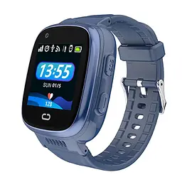 Розумний дитячий годинник Lemfo M-08 з GPS, прослушкою, SIM картою, українською мовою та до 2 днів роботи Синій